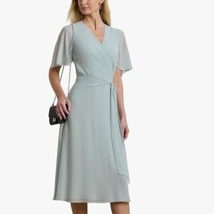 Lauren Ralph Lauren Sage Green Midi Dress